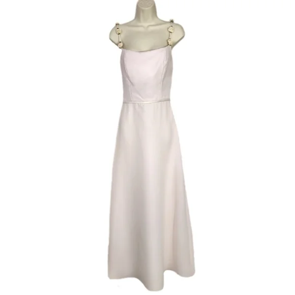 Jordan Dress Prom Y2K Coquette Girl Rose Straps Soft Pink Size 8 - Picture 3 of 16